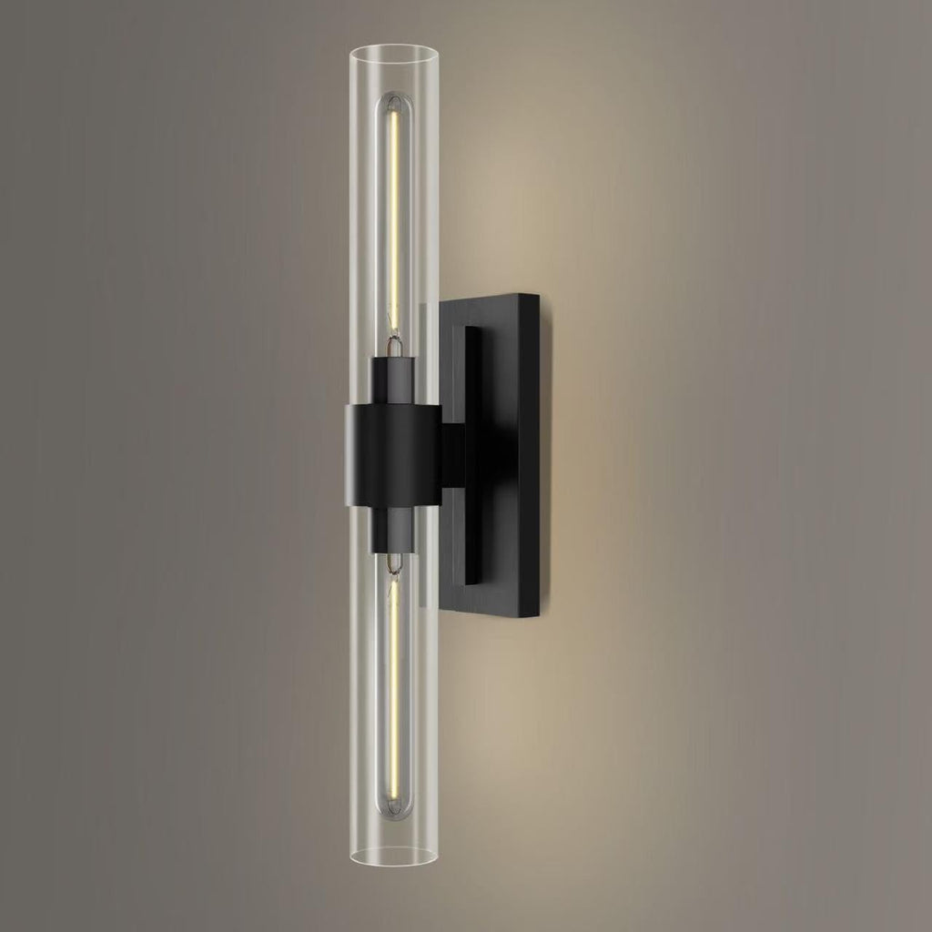 Hemali 2 lights Black Wall Sconce bathroom vanity mirror wall lighting 22.8in wall lamp