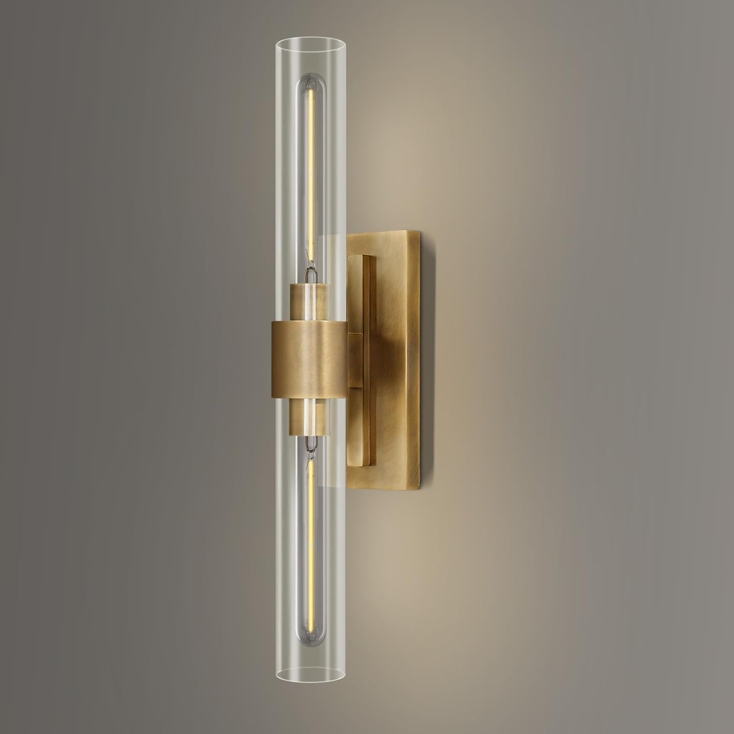 Hemali Rustic Antique Brass Wall Sconces bubl included stock in USA
