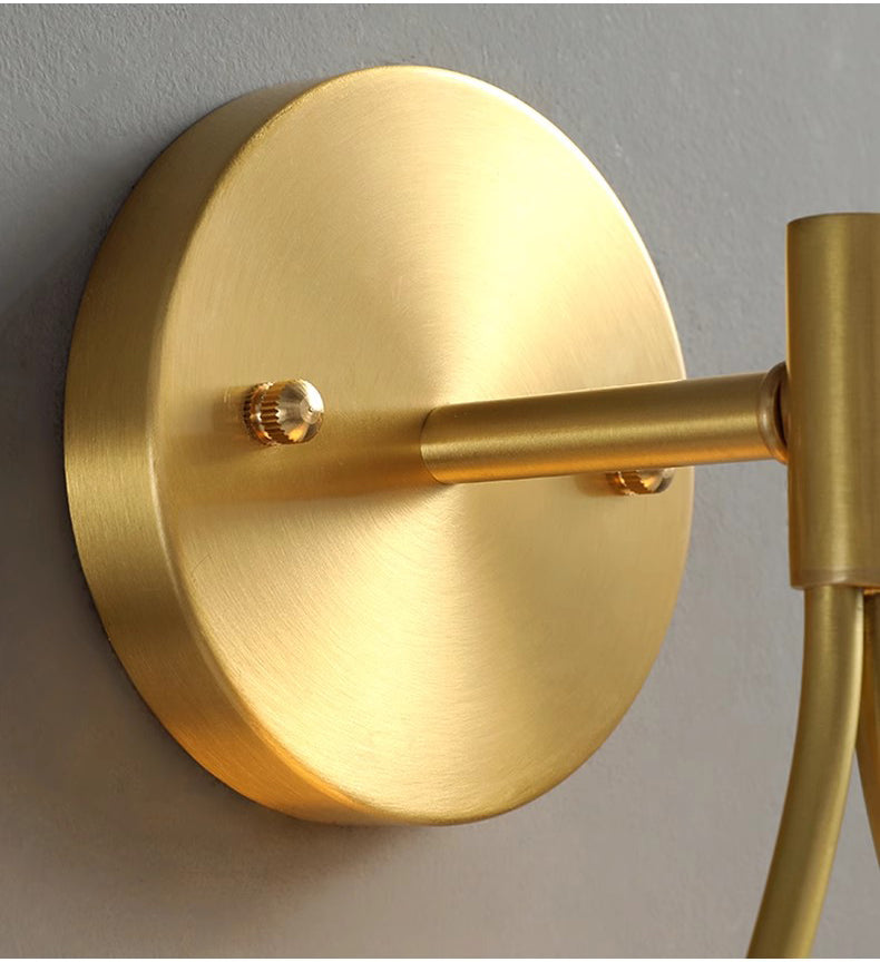 Hemali Brass Wall Sconce Lighting Bathroom Vanity Light Sconces Wall Lights for Living Room Bedroom Hallway Kitchen Bathroom Mirror Wall Lamp