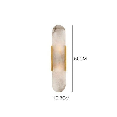 Hemali Alabaster Stone Wall Sconces bedroom hotel living room long flat wall lighting bathroom mirror vanity wall lamp