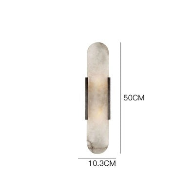 Hemali Alabaster Stone Wall Sconces bedroom hotel living room long flat wall lighting bathroom mirror vanity wall lamp