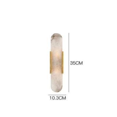 Hemali Alabaster Stone Wall Sconces bedroom hotel living room long flat wall lighting bathroom mirror vanity wall lamp