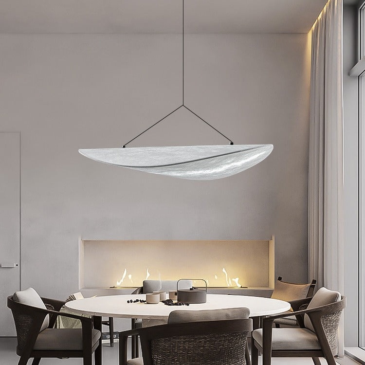 Hemali Tense Pendant Lamp 15.7in Dia.400MM White Fabric Round Circular Pendant Light Silk Round Chandelier suspension lamp