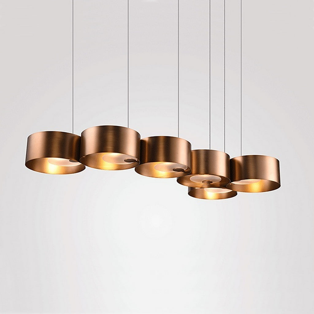 Hemali G9x6 Lights Pendant lamp Brass Color Suspension Lighting