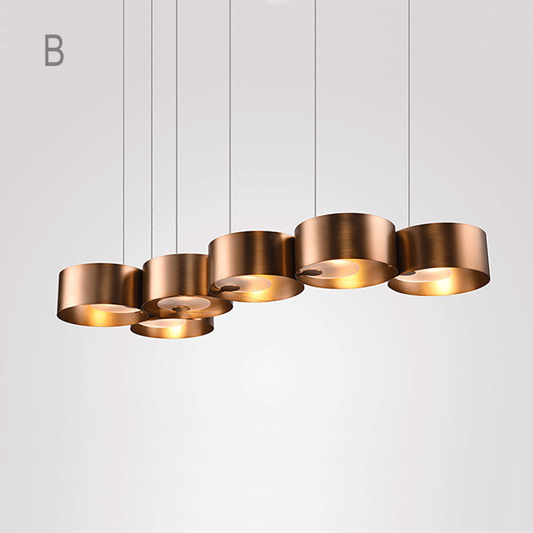 Hemali G9x6 Lights Pendant lamp Brass Color Suspension Lighting