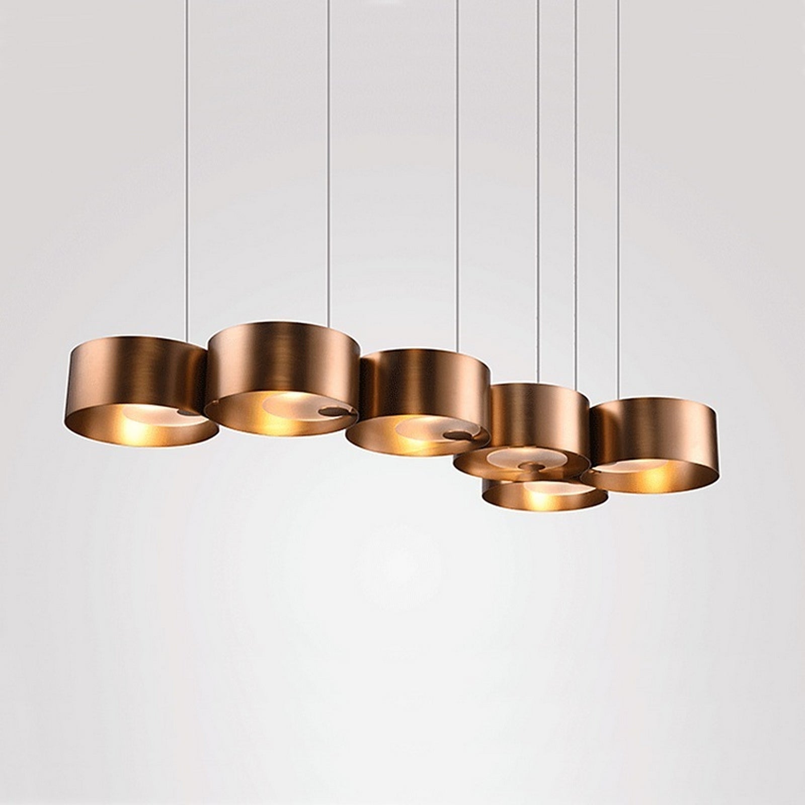 Hemali G9x6 Lights Pendant lamp Brass Color Suspension Lighting