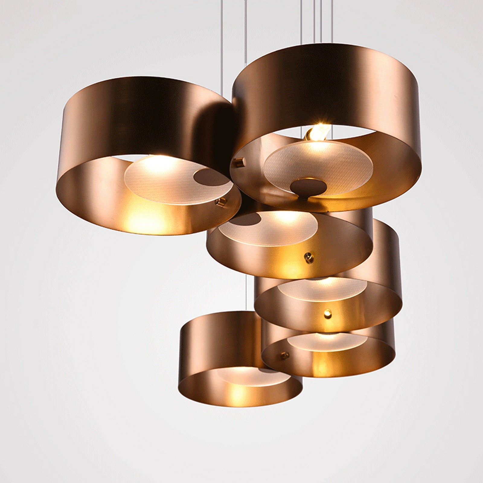 Hemali G9x6 Lights Pendant lamp Brass Color Suspension Lighting