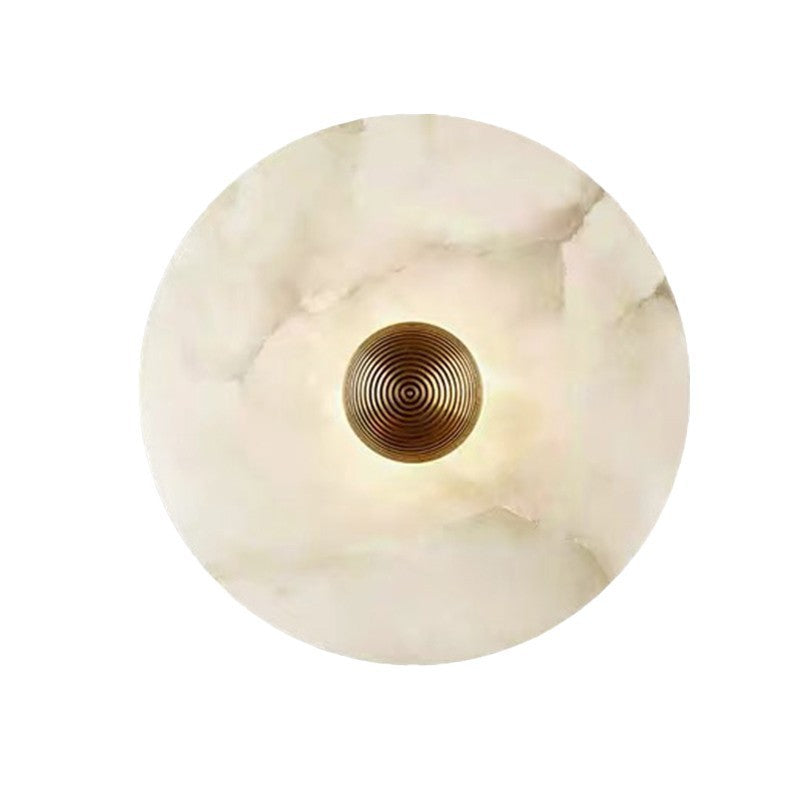 Hemali Wall Sconce Alabaster Stone Round Wall Lighting bedroom Circular Wall Lights