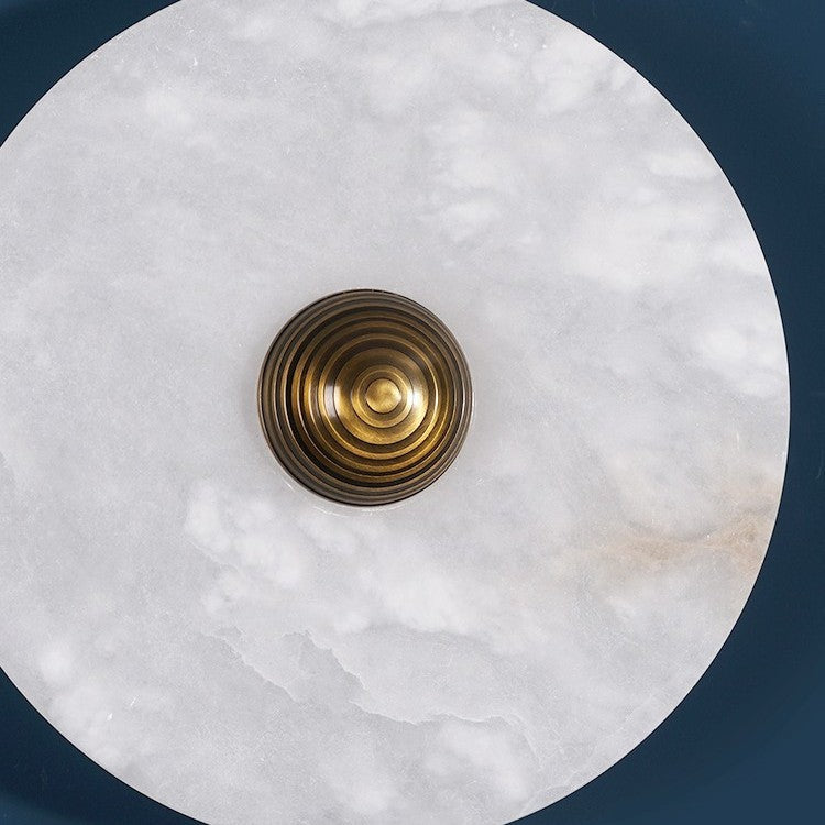 Hemali Wall Sconce Alabaster Stone Round Wall Lighting bedroom Circular Wall Lights