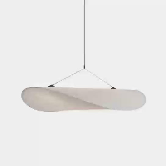 Hemali Tense Pendant Lamp 15.7in Dia.400MM White Fabric Round Circular Pendant Light Silk Round Chandelier suspension lamp